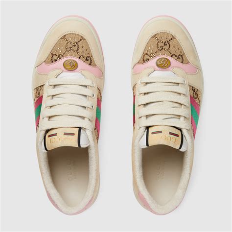 gucci screener sneakers with crystals.